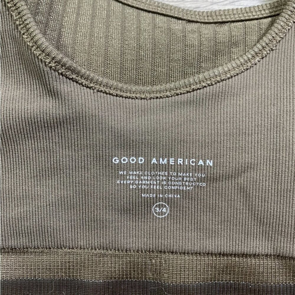 GOOD AMERICAN Shine Tank Bralette in Ribbed Nylon - Picture 9 of 13